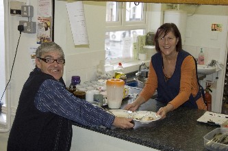  Hot food being served at the BCU Drop-in 